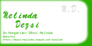 melinda dezsi business card